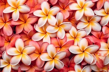 Obraz na płótnie Canvas Vibrant frangipani flower art created with Generative AI technology