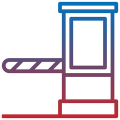 TOLL ROAD line icon,linear,outline,graphic,illustration