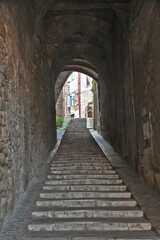 Naklejka premium Perugia, i vicoli della città medievale