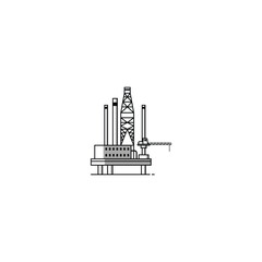 Offshore oil icon vector graphics