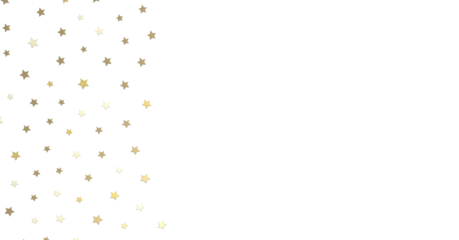 A Shower of Celestial Beauty: 3D Gold Stars Rain Illustration Bedazzles