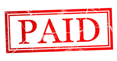 paid stamp sticker illustration design