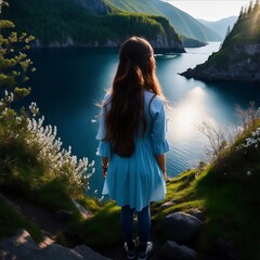 woman on the mountain