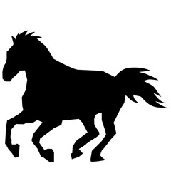 馬のシルエットのベクターイラスト素材
