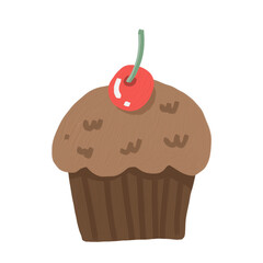 cupcake with cherry