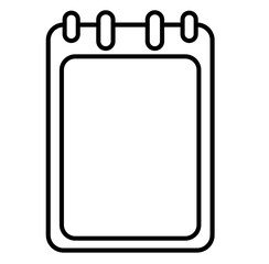 Cute sticky note notebook notepad back to school outline icon