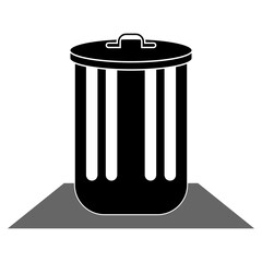 rubbish bin icon vector element design