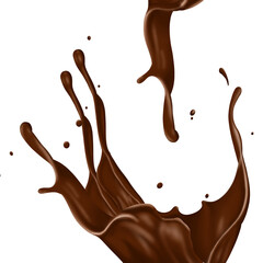 Captivating Splash of Chocolate Illustration for Design Projects.