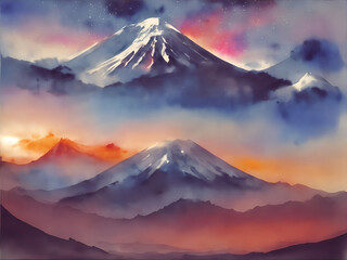 Kilimanjaro mountain landscape. AI generated illustration