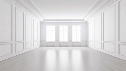 Fototapeta premium white podium abstract empty three-dimensional platform design. Generative AI