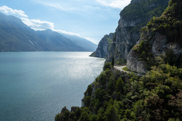 lake in the mountains - lake Garda