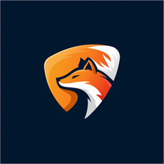 Naklejka premium Fox Vector Illustration. Modern Concept Logo Design.