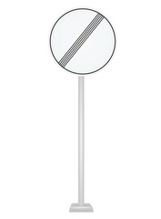 Traffic sign end of all prohibition. vector