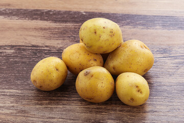Raw small organic baby potato