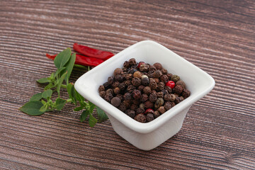 Red, black, yellow pepper mix