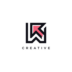 Letter W logo design vector with modern creative idea concept