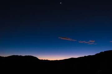 Sunrise in mountains