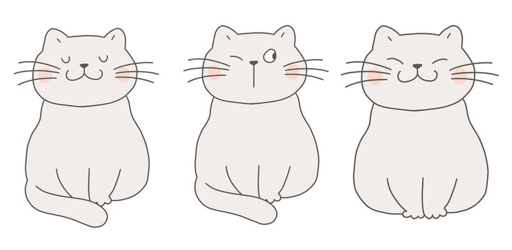 cute funny cat cartoon image PNG