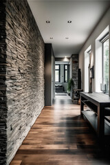 3D rendering stone wall Concept: A Stylish and Inviting Space for Modern Living and Relaxation, with Contemporary Design Elements, modern Ambiance, and Superior Comfortable interior design