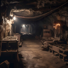 Obraz na płótnie Canvas the mine tunnel 