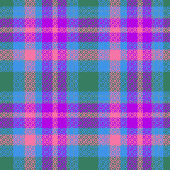 Textile check fabric of plaid texture background with a vector seamless pattern tartan.