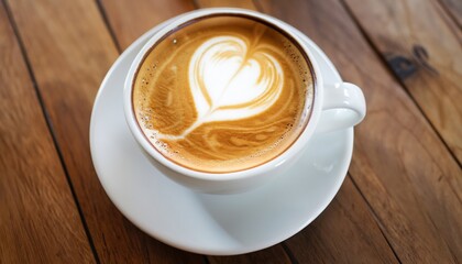 cup of cappuccino with heart