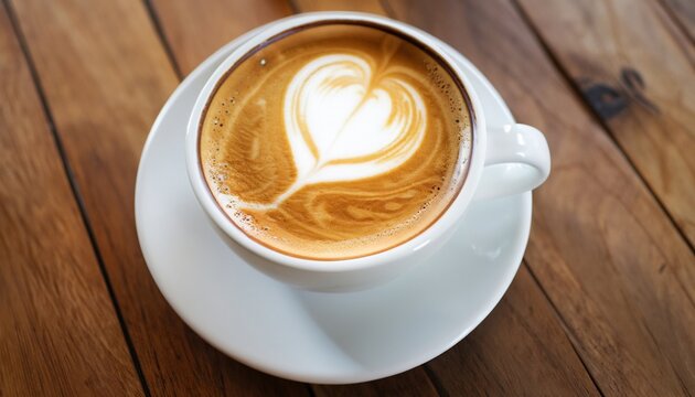 cup of cappuccino with heart