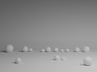 abstract background with balls, white, bubble