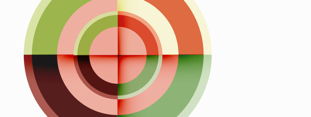 Obraz premium Circle trendy minimal geometric abstract background. Vector Illustration For Wallpaper, Banner, Background, Card, Book Illustration, landing page