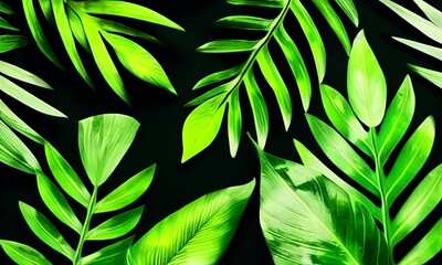 Colorful flower leaves in summer. Generative AI.