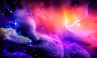 dazzling galaxy cloud nebula in space. a starry night sky. cosmology and astronomy. Wallpaper with a supernova background