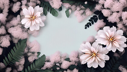 The spring flowers create an enchanting display against the white background, which serves as the perfect canvas