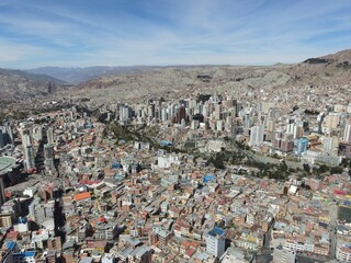 above La Paz by drone