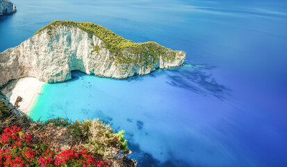 Also known as the Smugglers Cove and Navagio beach. This is one of the most photographed beaches in Europe.