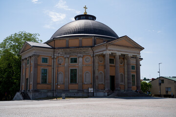 The market square in Karlskrona, where you can find numerous monuments of Swedish culture