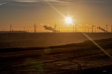 Open pit Hambach lignite mine
