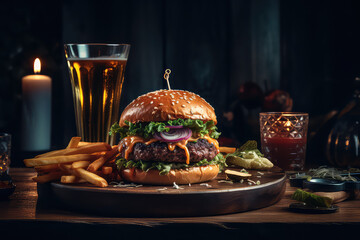 Tempting Tastes: Burgers and Fries Galore
