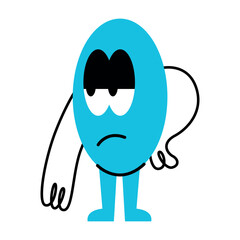 Obraz premium Various bright basic Geometric Figures with face emotions, hands and legs. Different shapes. Vector illustration for kids isolated on background. Cute funny ьщвукт characters.