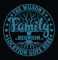 family reunion tshart art vector