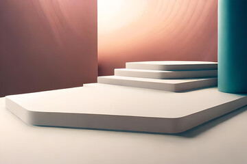 podium for product presentation abstract minimal concept showcase geometricpaste colors