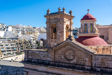 Fototapeta na wymiar Malta Island, city of Mellieħa. Church of Our Lady Of The Grotto