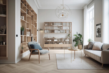 Unveiling the Ultimate Scandinavian Home Library: Get Cozy in This Modern Oasis! Library, Books, Interior