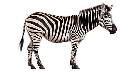 Fototapeta na wymiar zebra walking isolated on transparent background . made with generative Ai. 