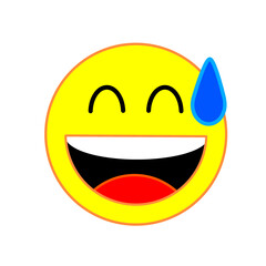 emotion emoji cute yellow laugh