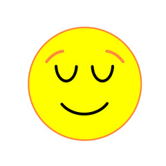 Fototapeta premium emotion emoji cute yellow sleep