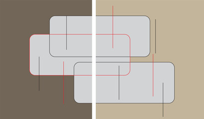 Abstract background with geometric shapes. Minimal design. Vector illustration.