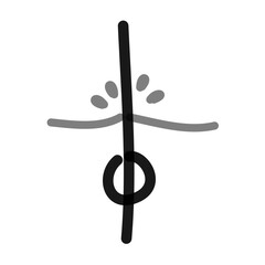 stick figure diving simple line art doodle 