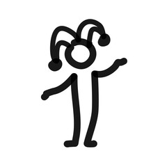 Jester block figure doodle