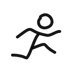 long jump stick figure line art doodle
