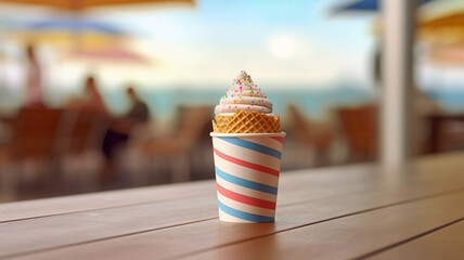 Ice Cream in a Paper Cup